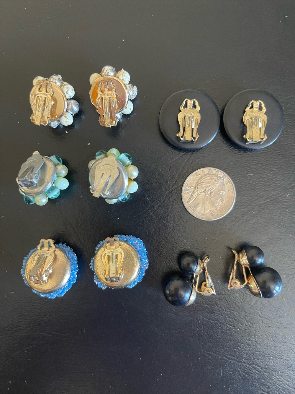 10 pairs Vintage Japan West Germany clip on earrings. - Picture 3 of 12